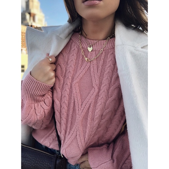 Last 1 ✨Freja Cable Knit Puff Sleeve Sweater - Picture 3 of 8